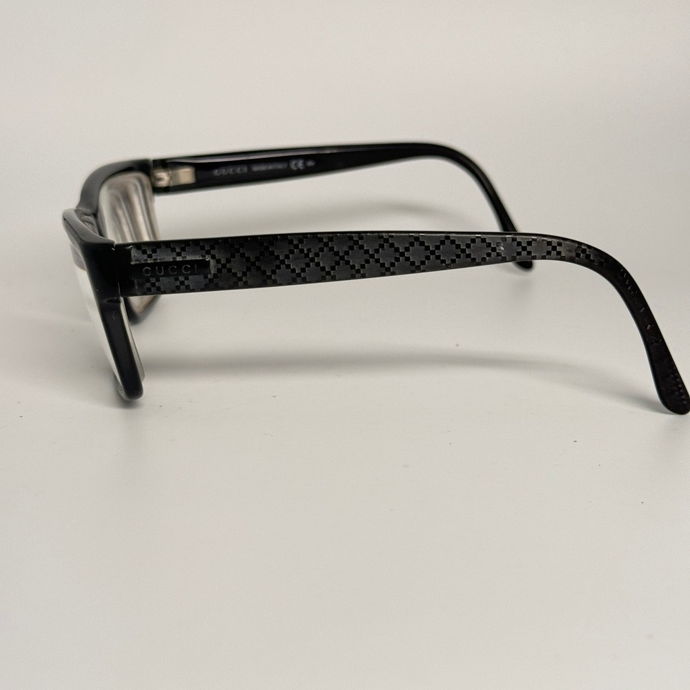 Gucci GG 1022 807 140 Black Rectangular Eyeglass Frames Made in Italy Men Womens - Picture 2 of 7